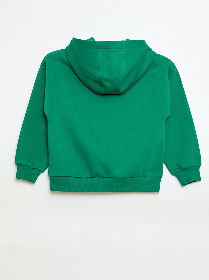 Sweat à capuche - Grafik Edition Vert - Kiabi