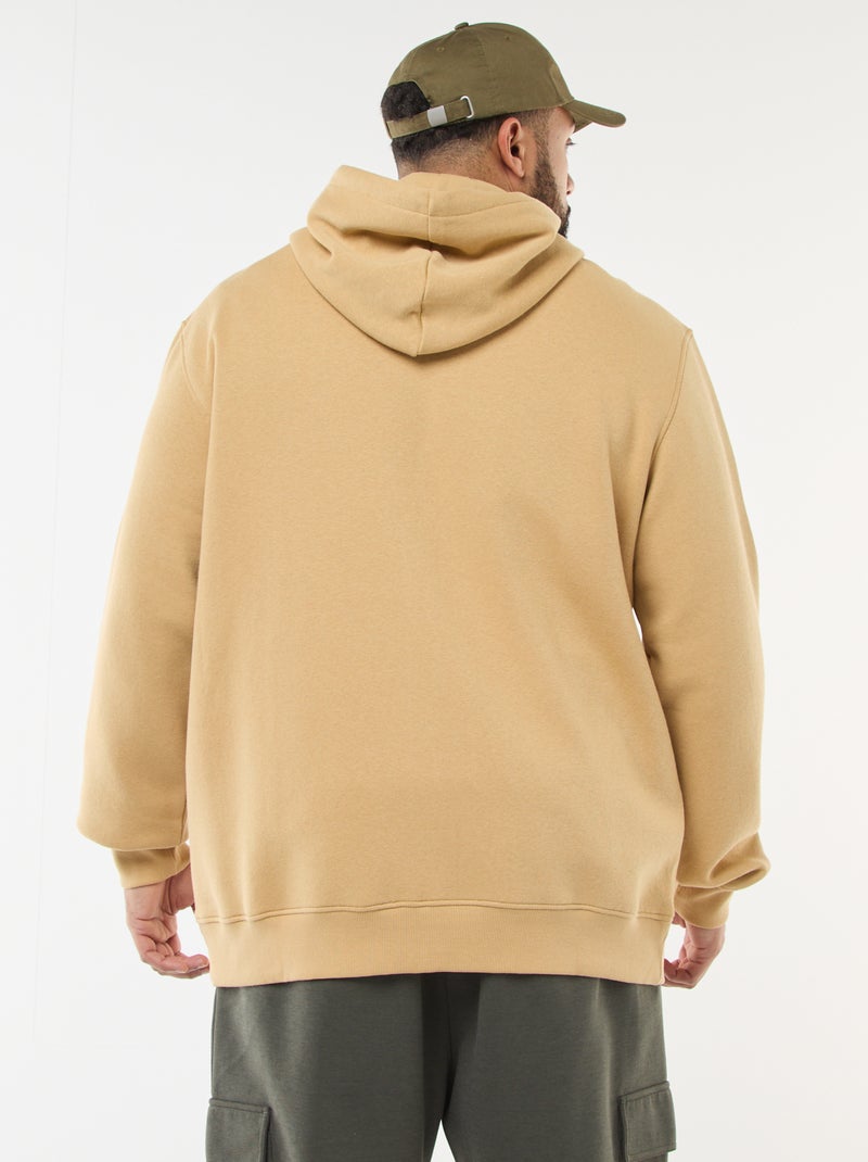 Sweat à capuche à ouverture zippée Beige - Kiabi