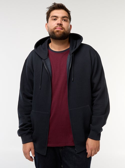 Sweat à capuche à ouverture zippée - Kiabi