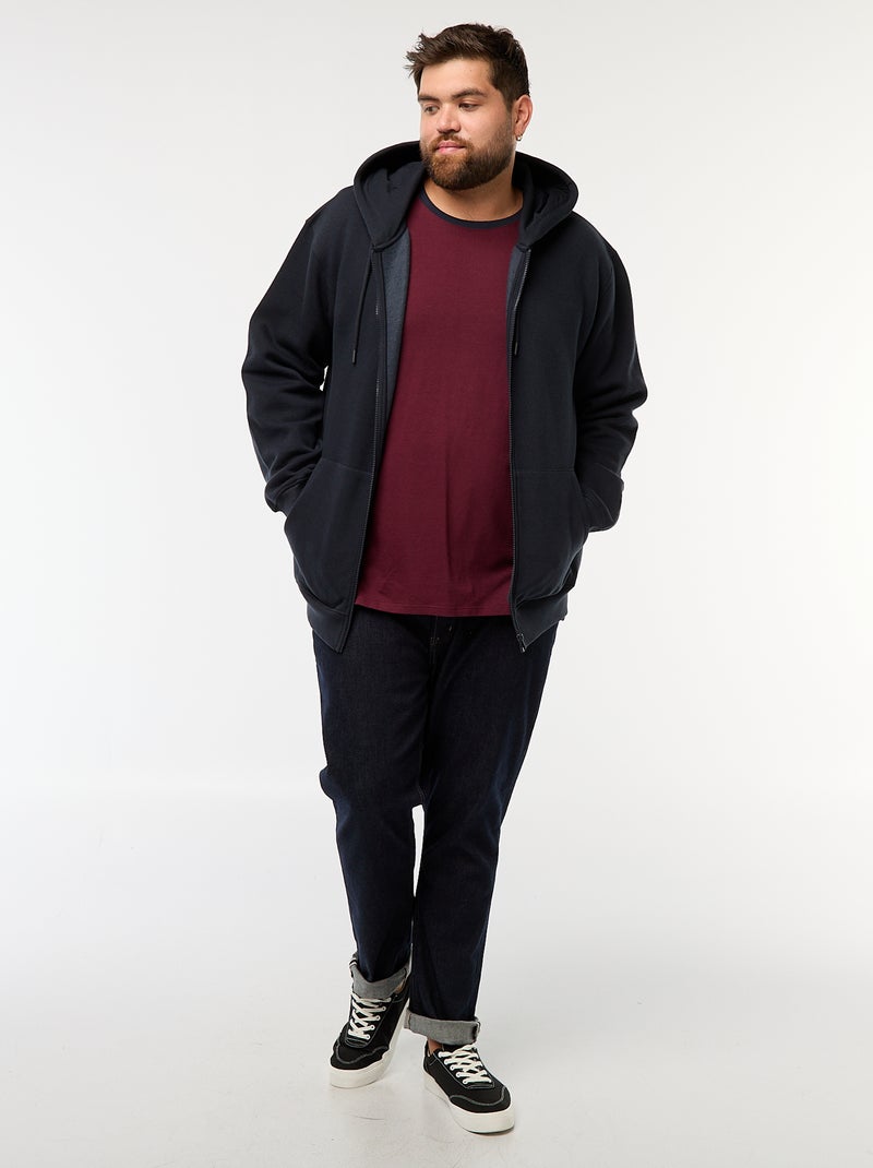 Sweat à capuche à ouverture zippée Bleu - Kiabi