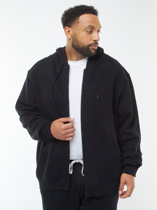 Sweat à capuche à ouverture zippée - Kiabi