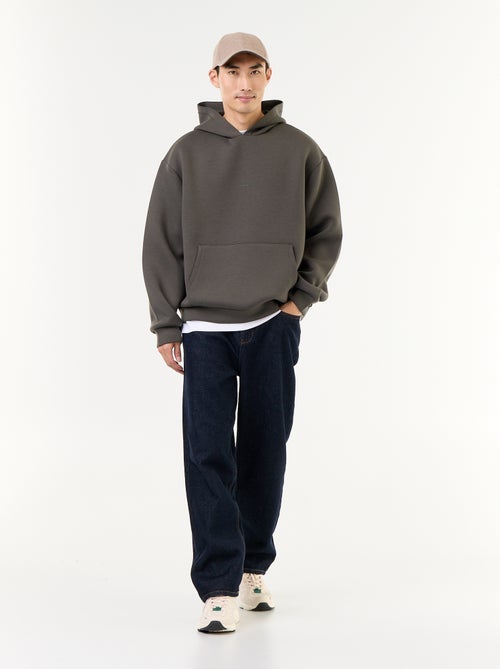 Sweat à capuche avec poche kangourou - Kiabi