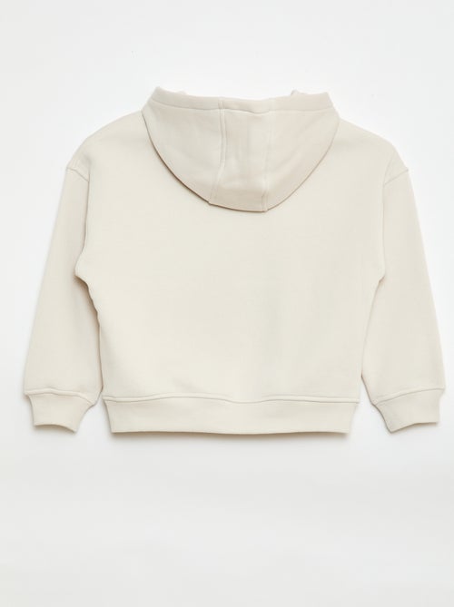 Sweat à capuche avec un imprimé en relief - Kiabi