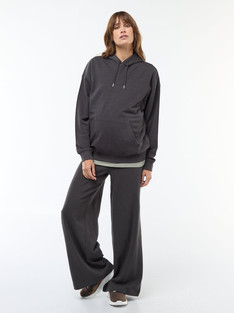 Sweat à capuche d'allaitement Noir - Kiabi