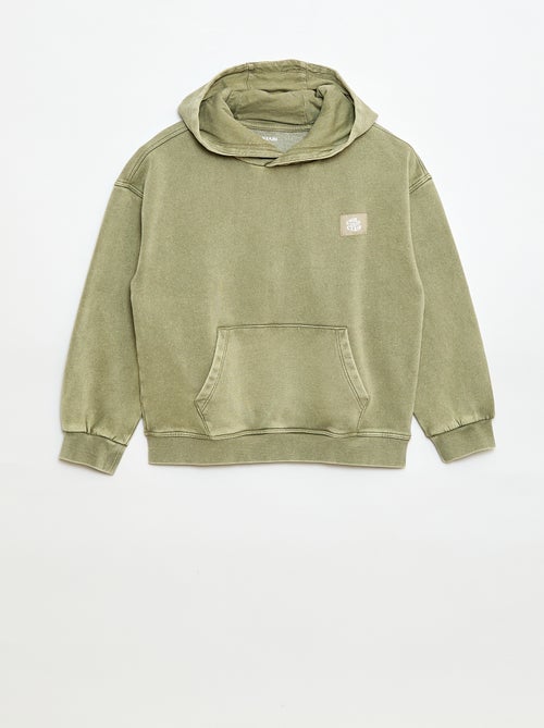 Sweat à capuche effet délavé - Kiabi