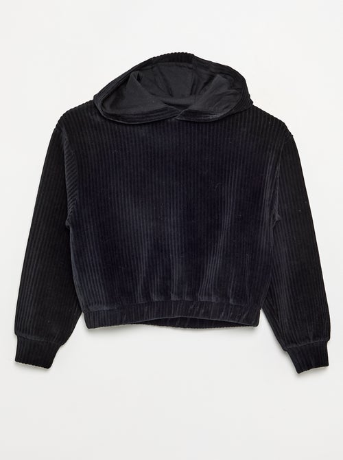 Sweat à capuche en maille côtelée - Kiabi Sweat à capuche en maille côtelée - Kiabi