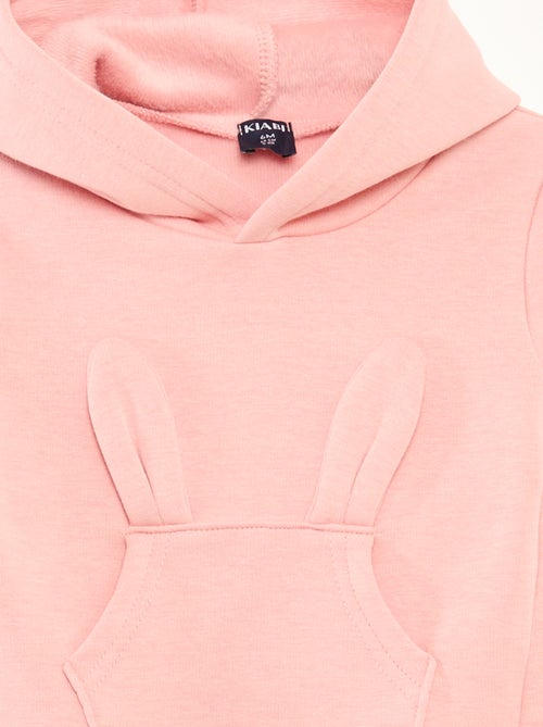 Sweat à capuche en molleton animé lapin - Kiabi Sweat à capuche en molleton animé lapin - Kiabi
