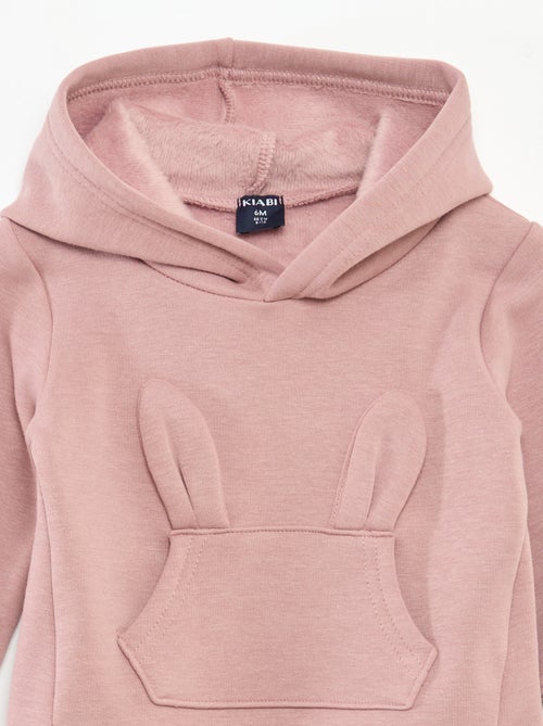 Sweat à capuche en molleton animé lapin - Kiabi Sweat à capuche en molleton animé lapin - Kiabi