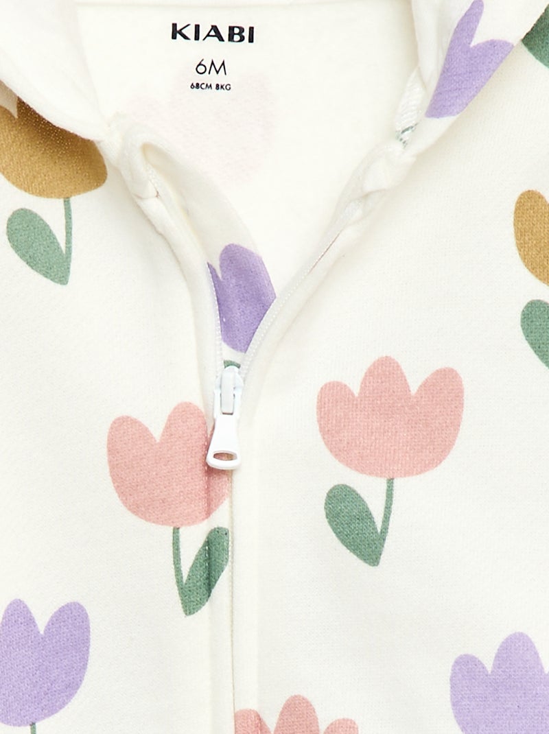 Sweat à capuche imprimé Blanc - Kiabi