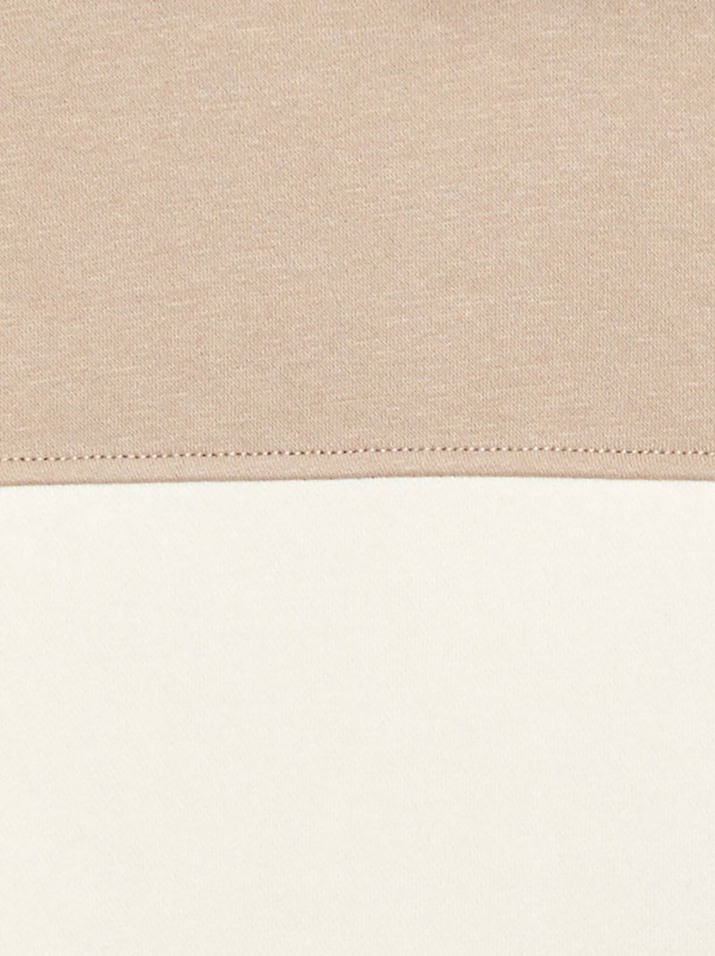 Sweat à capuche kangourou Beige - Kiabi