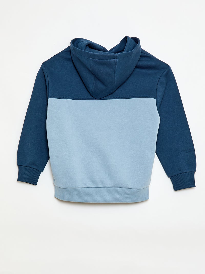 Sweat à capuche kangourou Bleu - Kiabi