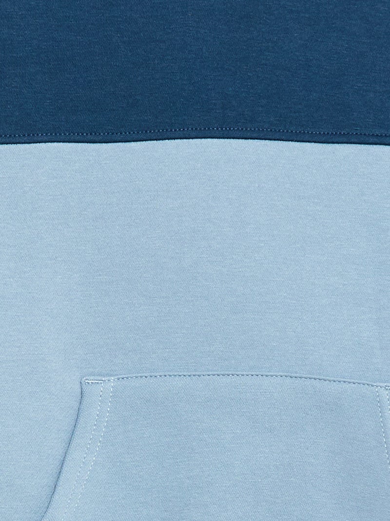 Sweat à capuche kangourou Bleu - Kiabi