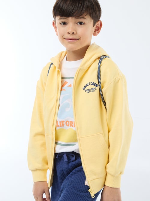 Sweat à capuche loose brodé - Kiabi