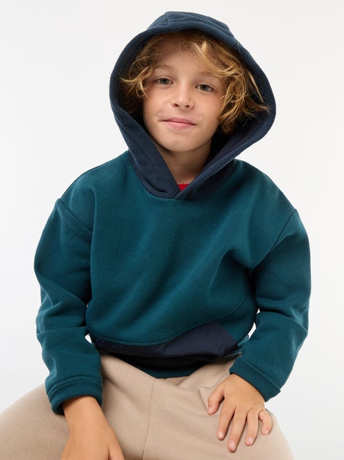 Sweat à capuche loose en polaire - Kiabi