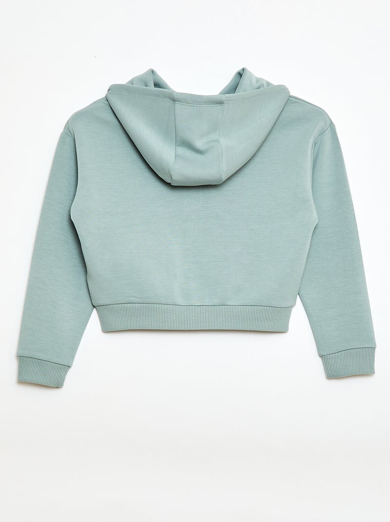 Sweat à capuche toucher doux Bleu - Kiabi