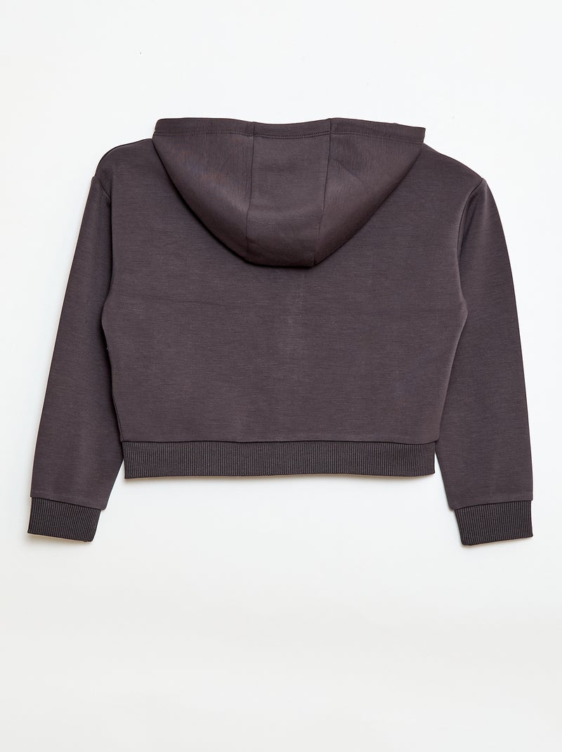 Sweat à capuche toucher doux Noir - Kiabi