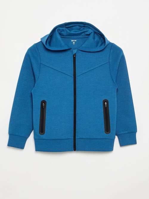 Sweat à capuche zippé avec 2 poches zippées - Kiabi Sweat à capuche zippé avec 2 poches zippées - Kiabi