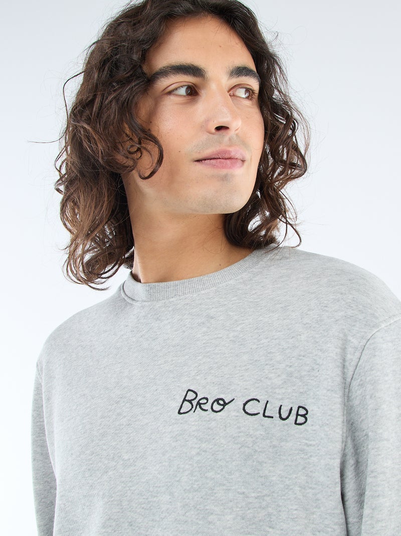 Sweat à col rond 'Agathe Sorlet x Kiabi' - Saint-Valentin Gris - Kiabi