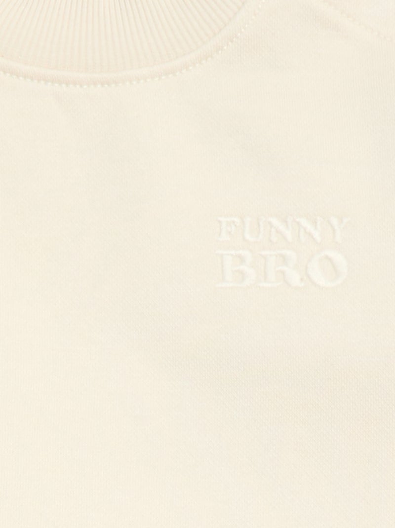 Sweat à col rond brother and sister Beige - Kiabi