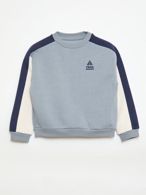 Sweat à col rond color block - Kiabi