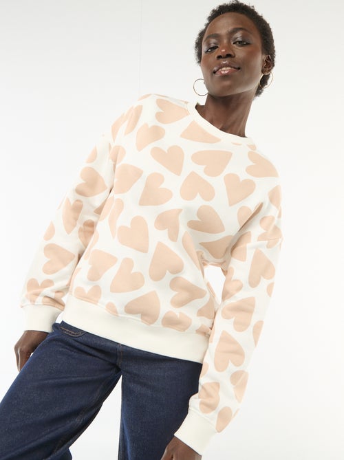 Sweat à col rond fantaisie - Kiabi