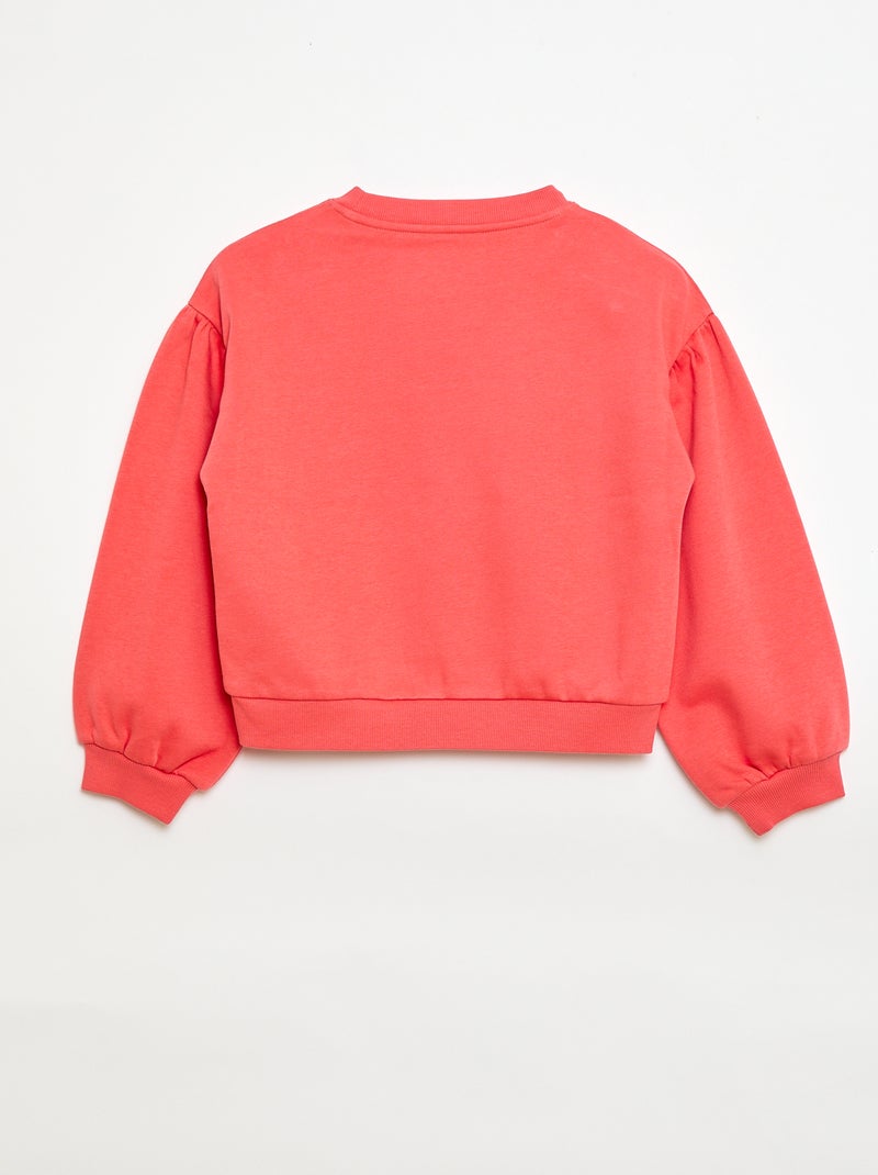 Sweat à col rond imprimé - Grafik Edition Rouge - Kiabi