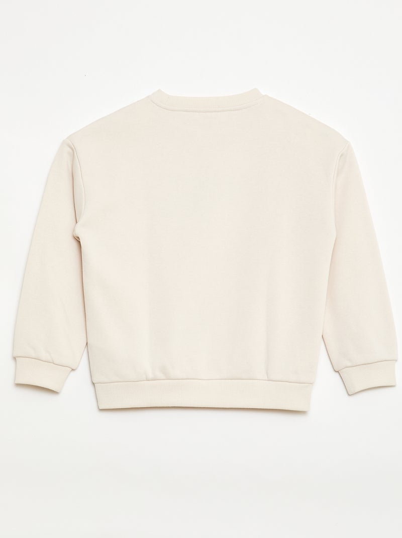 Sweat à col rond imprimé Blanc - Kiabi