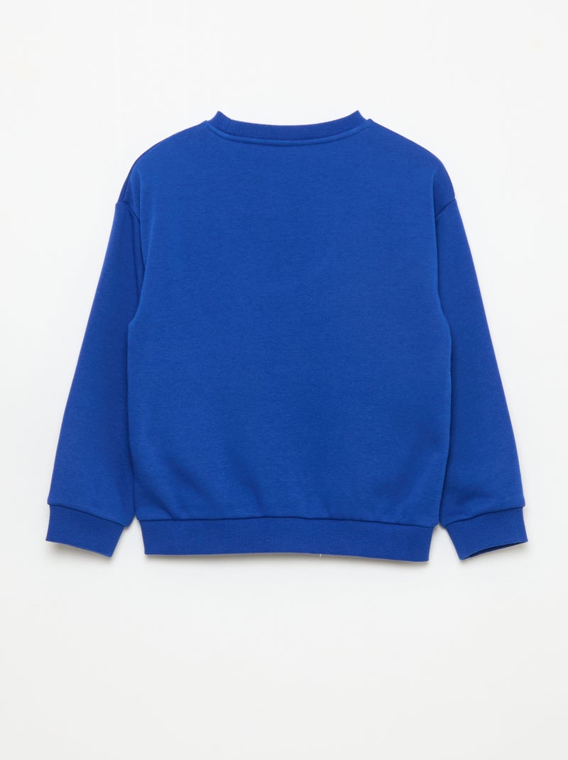 Sweat à col rond imprimé Bleu - Kiabi