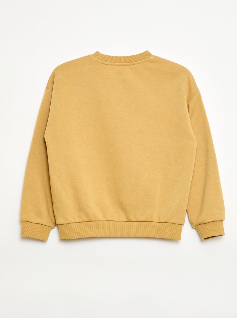 Sweat à col rond imprimé Jaune - Kiabi