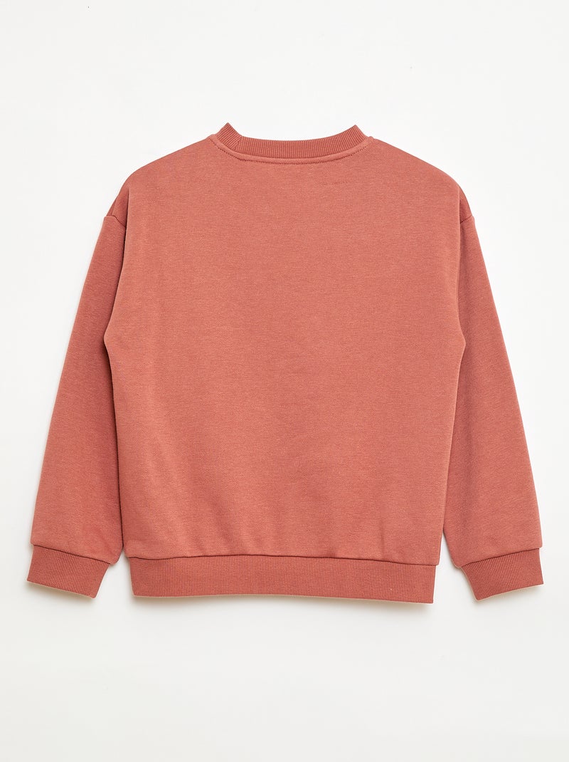 Sweat à col rond imprimé Rouge - Kiabi