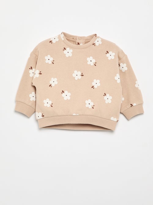Sweat à motif en molleton - Kiabi