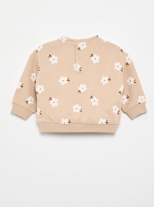 Sweat à motif en molleton - Kiabi