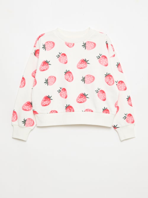 Sweat à motif et col rond - Kiabi