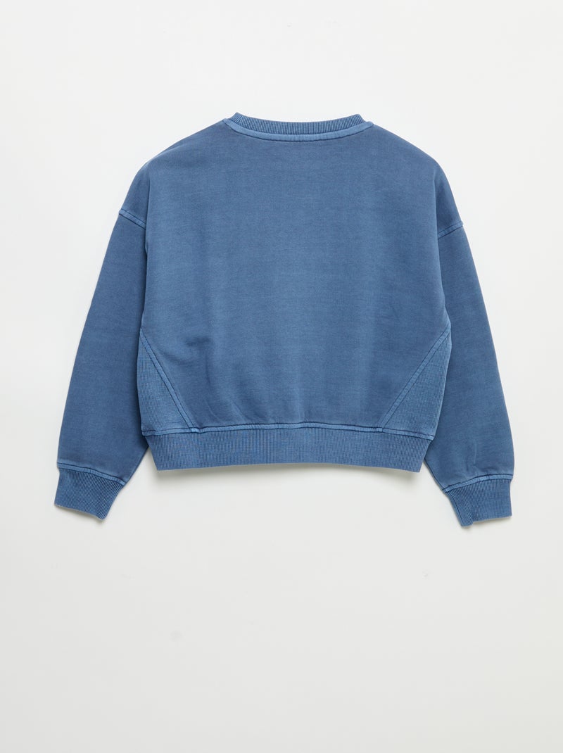 Sweat avec étoiles à strass Bleu - Kiabi