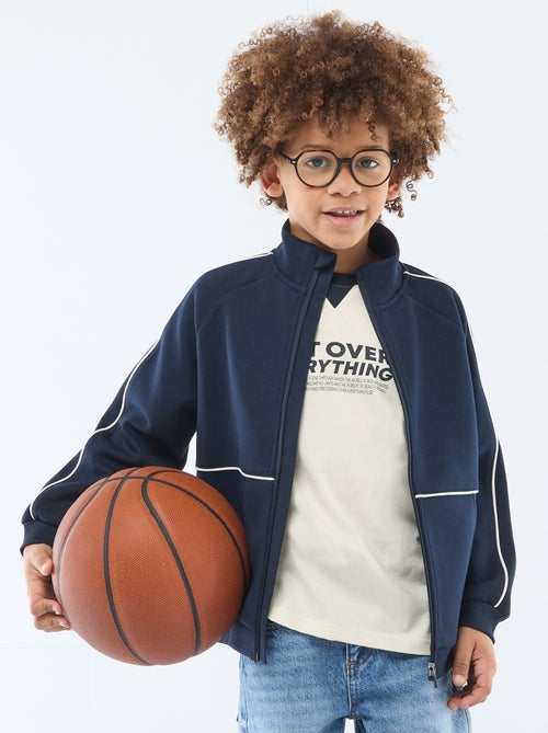 Sweat avec ouverture zippée - Kiabi