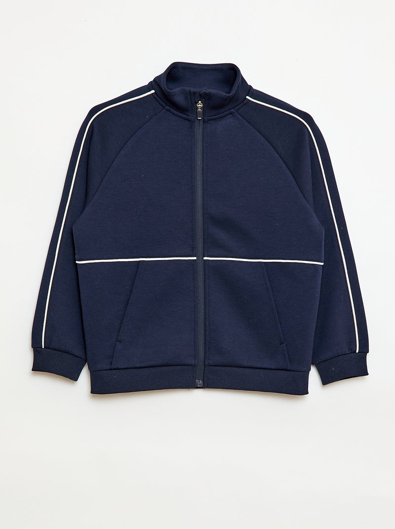 Sweat avec ouverture zippée Bleu - Kiabi