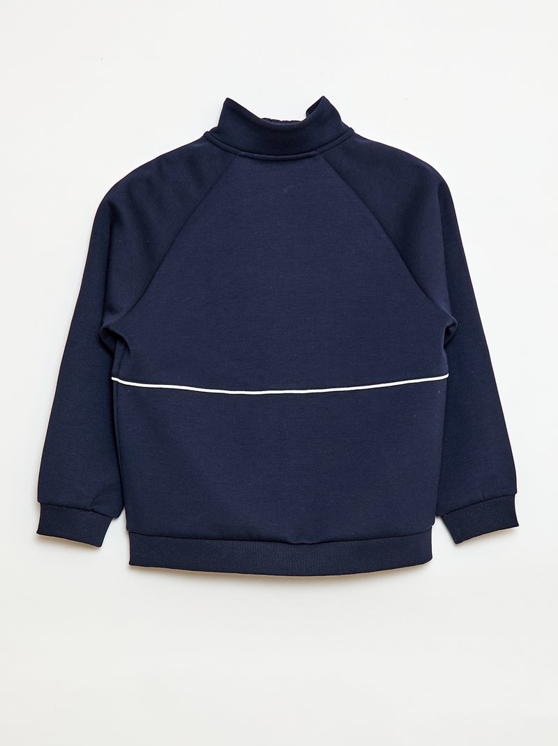 Sweat avec ouverture zippée Bleu - Kiabi