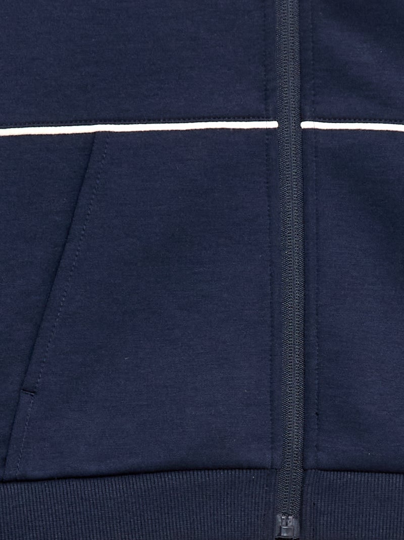 Sweat avec ouverture zippée Bleu - Kiabi