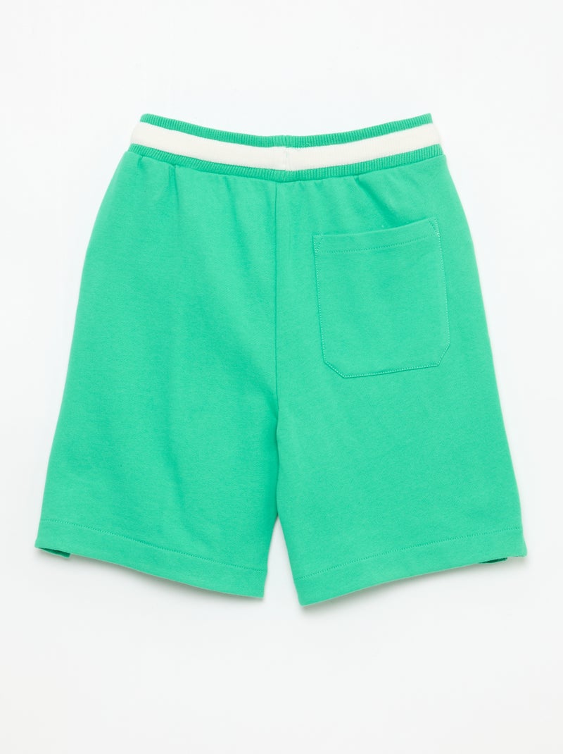 Sweat-Bermuda Grün - Kiabi