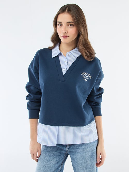 Sweat chemise 2-en-1 - Kiabi