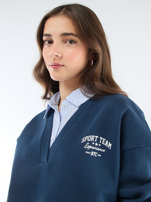 Sweat chemise 2-en-1 - Kiabi