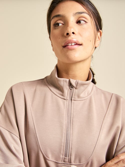 Sweat col camionneur - ekstract - Kiabi