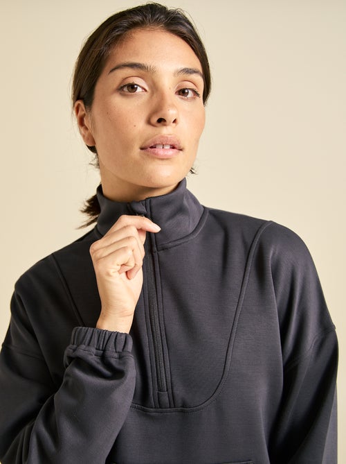 Sweat col camionneur - ekstract - Kiabi
