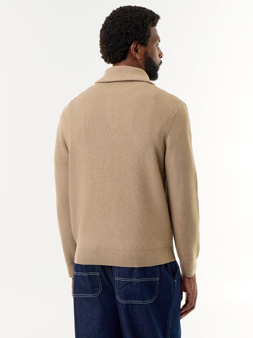 Sweat col camionneur zippé - Kiabi