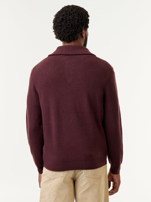 Sweat col camionneur zippé - Kiabi