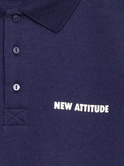 Sweat col polo à rayures - Kiabi