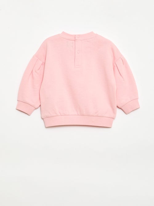 Sweat col rond en molleton léger à motif - Kiabi