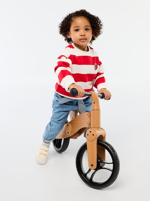 Sweat col rond en molleton léger à motif - Kiabi