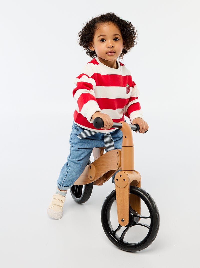 Sweat col rond en molleton léger à motif Rouge - Kiabi