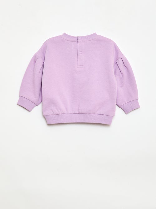 Sweat col rond en molleton léger à motif - Kiabi